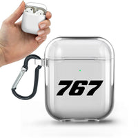 Thumbnail for 767 Flat Text Designed Transparent Earphone AirPods Cases