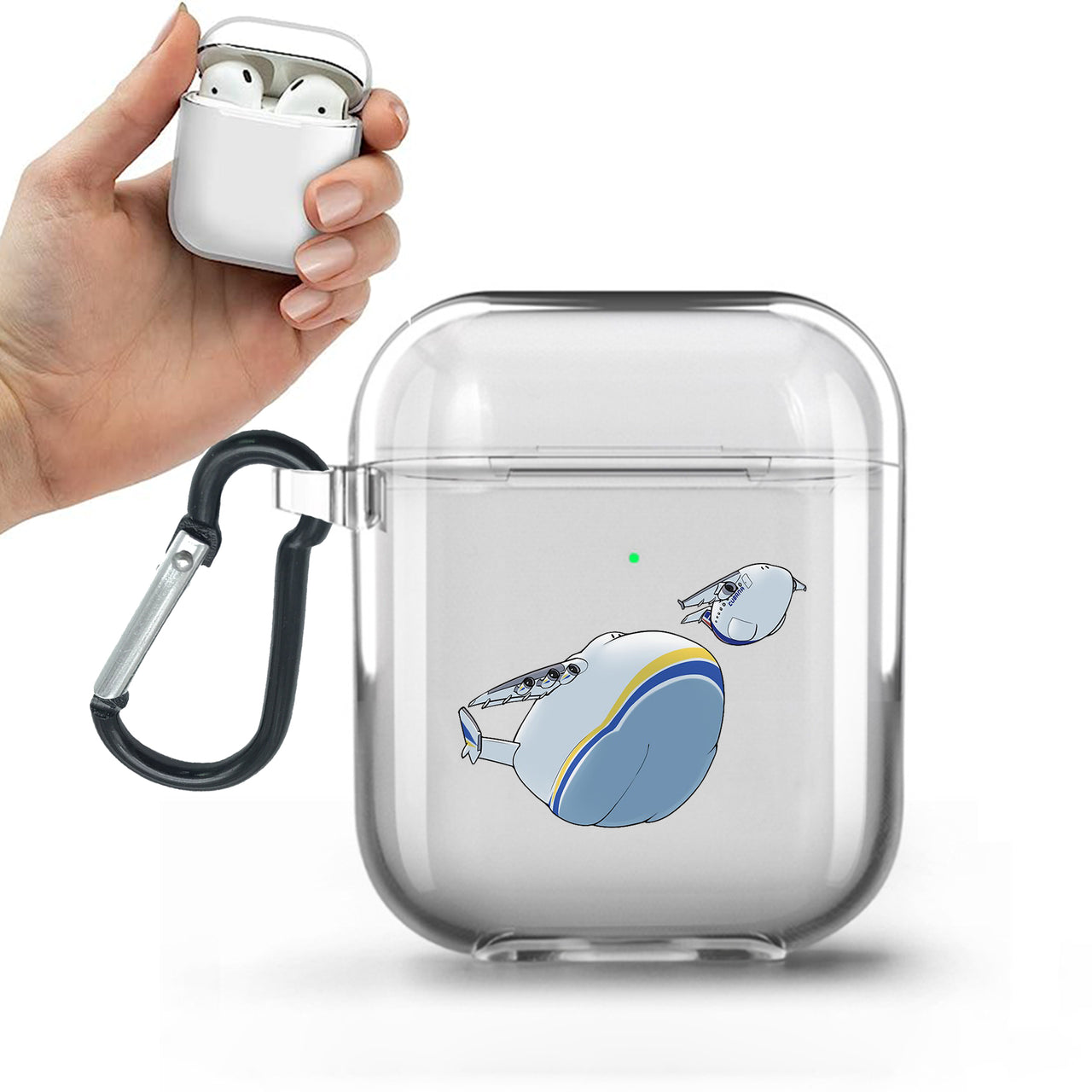 Antonov 225 and 148 Designed Transparent Earphone AirPods Cases