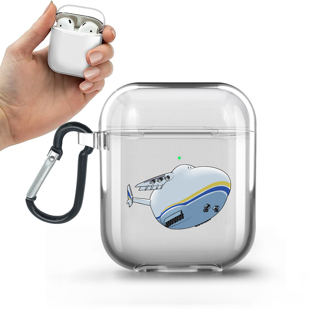 Antonov 225 takeoff Designed Transparent Earphone AirPods Cases