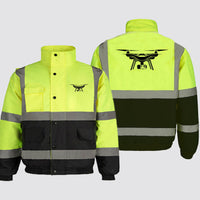Thumbnail for Drone Silhouette Designed Reflective Winter Jackets