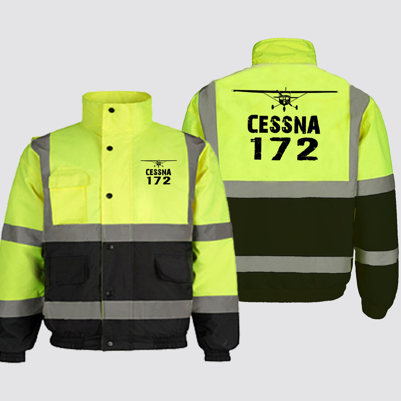 Cessna 172 & Plane Designed Reflective Winter Jackets