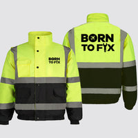 Thumbnail for Born To Fix Airplanes Designed Reflective Winter Jackets
