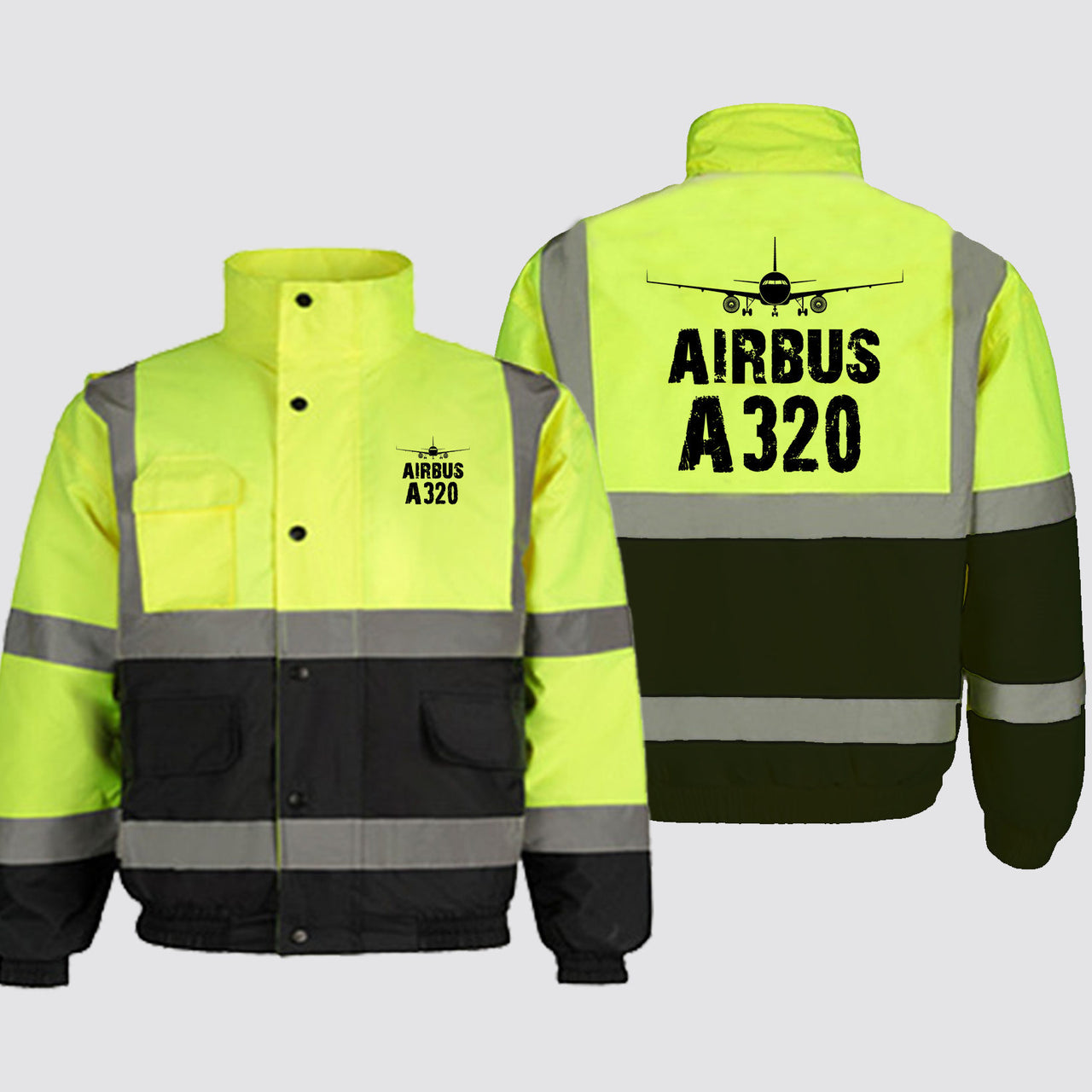 Airbus A320 & Plane Designed Reflective Winter Jackets