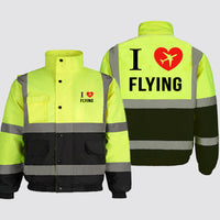 Thumbnail for I Love Flying Designed Reflective Winter Jackets