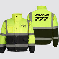 Thumbnail for Boeing 777 & Text Designed Reflective Winter Jackets