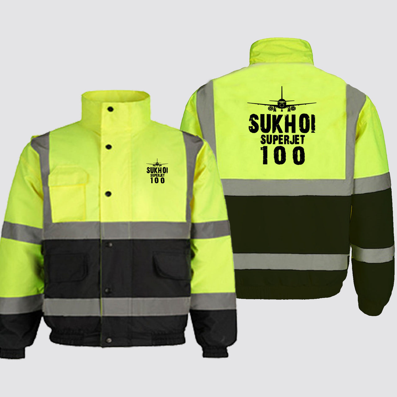Sukhoi Superjet 100 & Plane Designed Reflective Winter Jackets