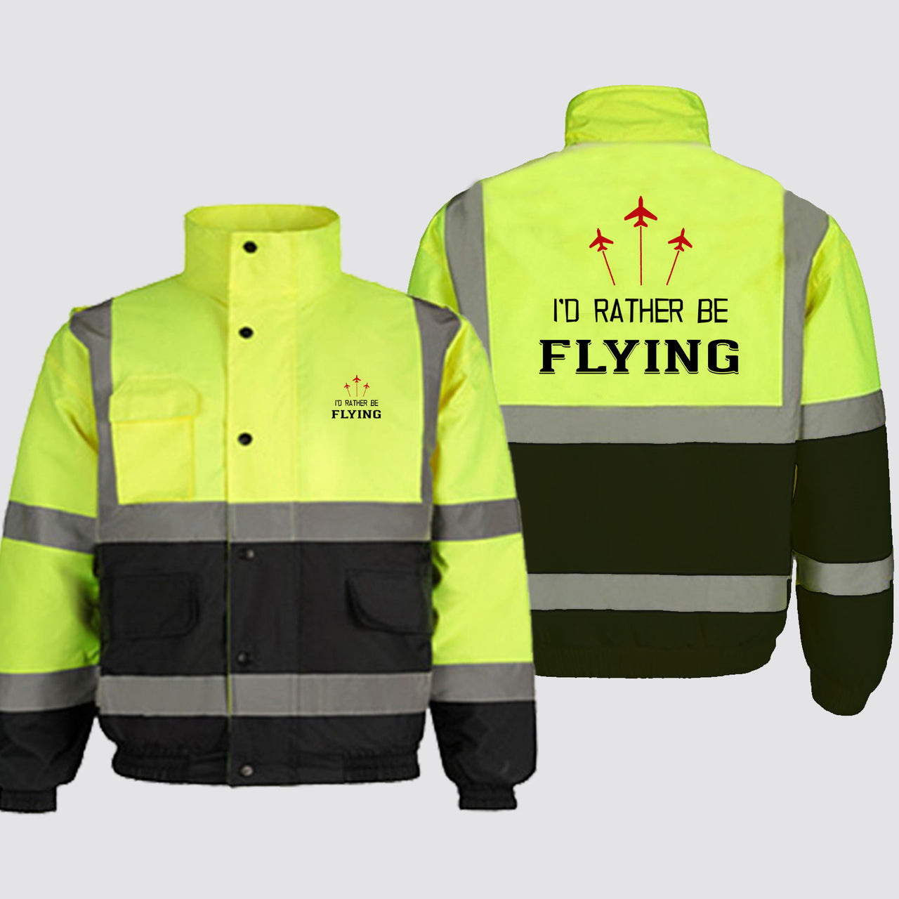 I'D Rather Be Flying Designed Reflective Winter Jackets