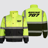 Thumbnail for Boeing 707 & Text Designed Reflective Winter Jackets