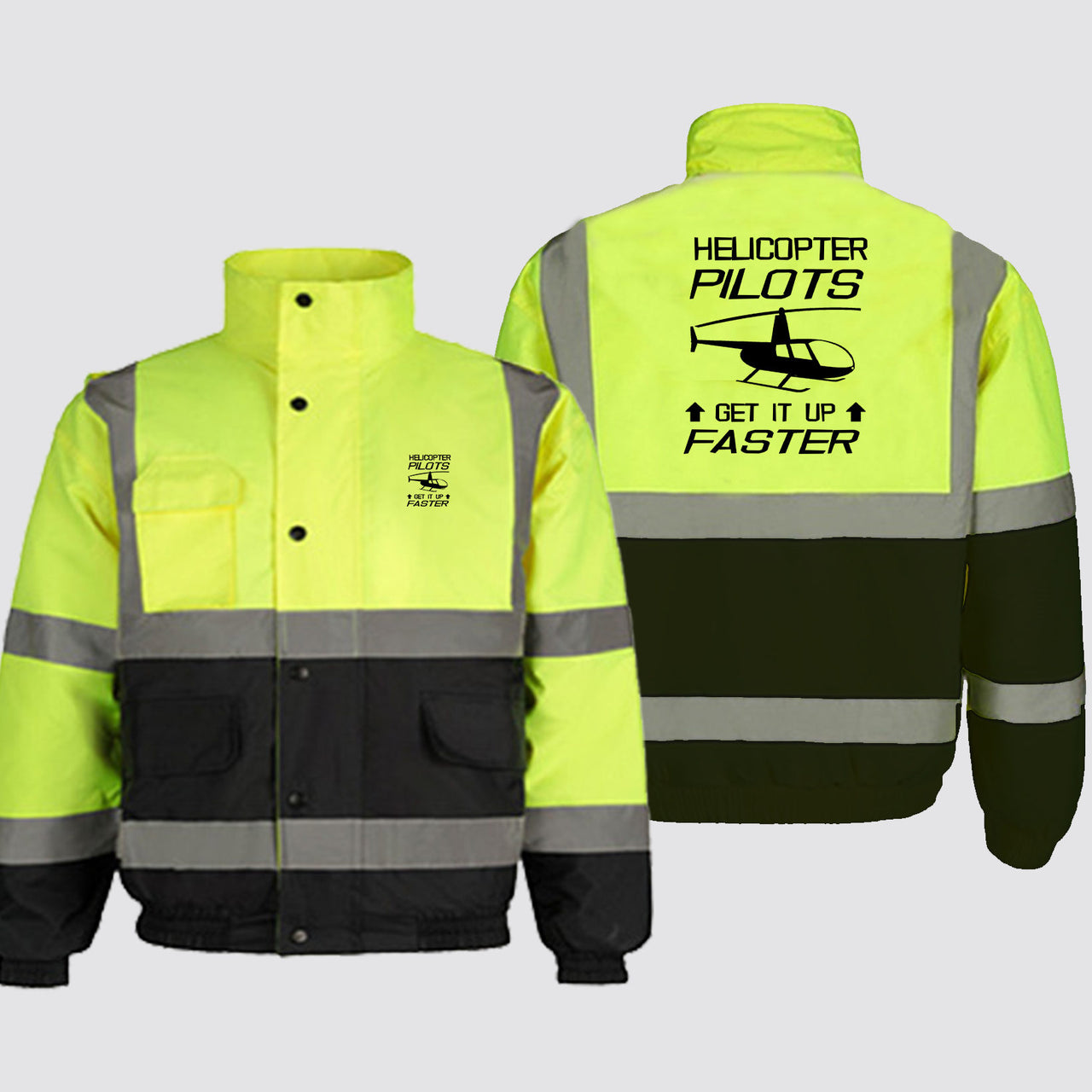 Helicopter Pilots Get It Up Faster Designed Reflective Winter Jackets