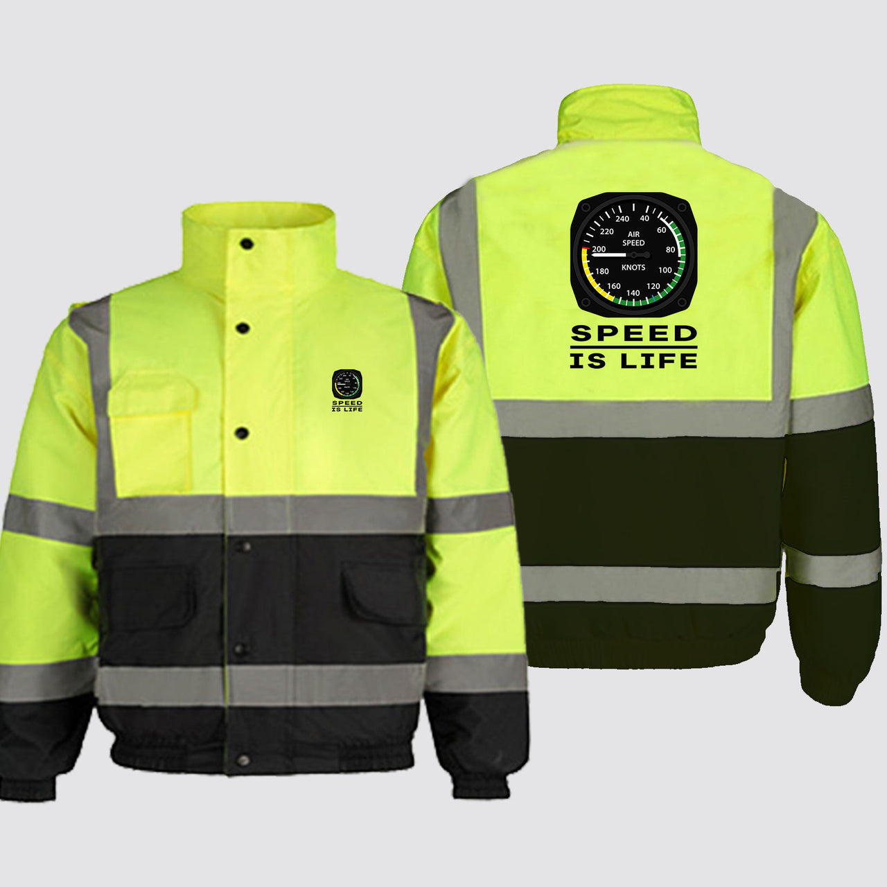 Speed Is Life Designed Reflective Winter Jackets