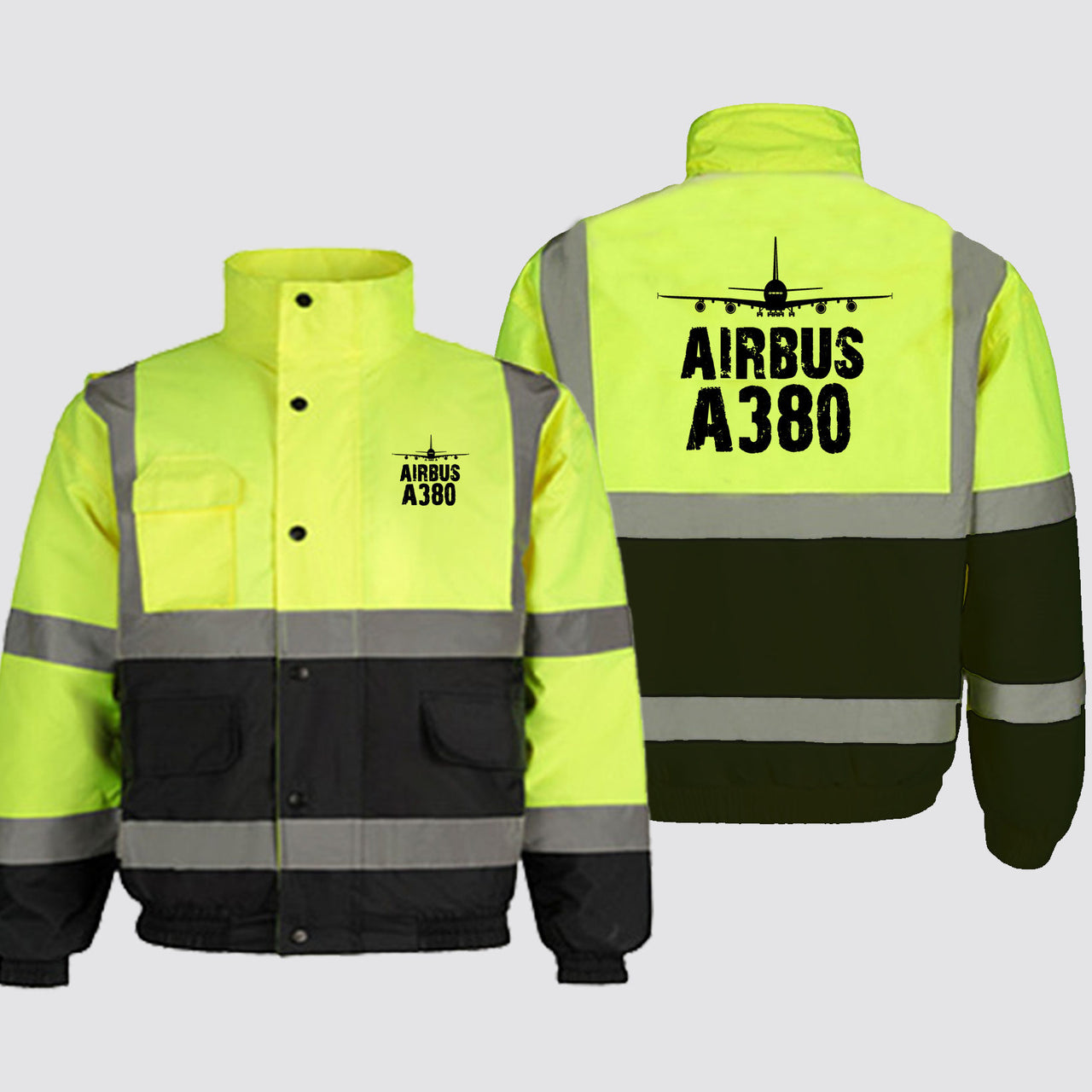 Airbus A380 & Plane Designed Reflective Winter Jackets