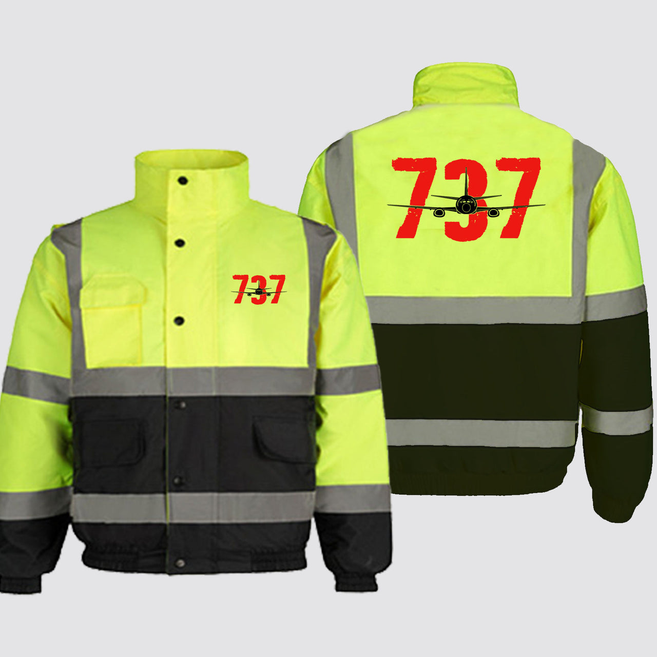 Boeing 737 Designed Designed Reflective Winter Jackets