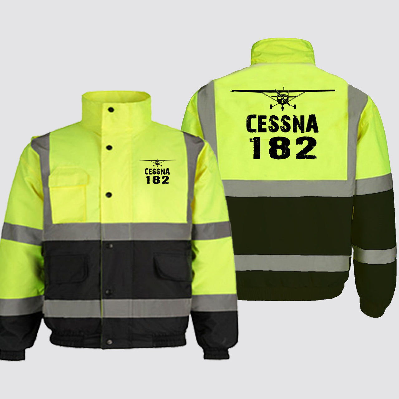 Cessna 182 & Plane Designed Reflective Winter Jackets