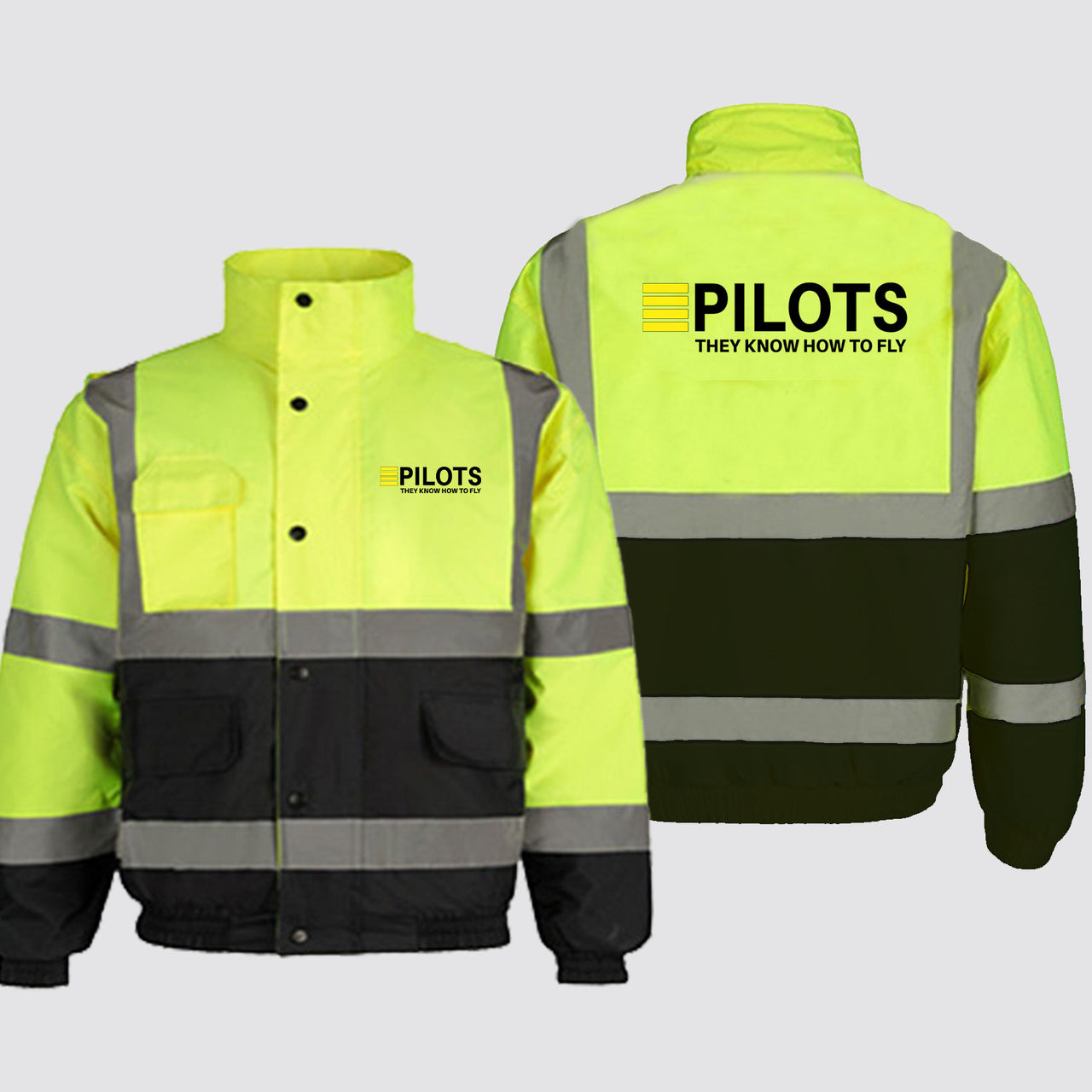Pilots They Know How To Fly Designed Reflective Winter Jackets