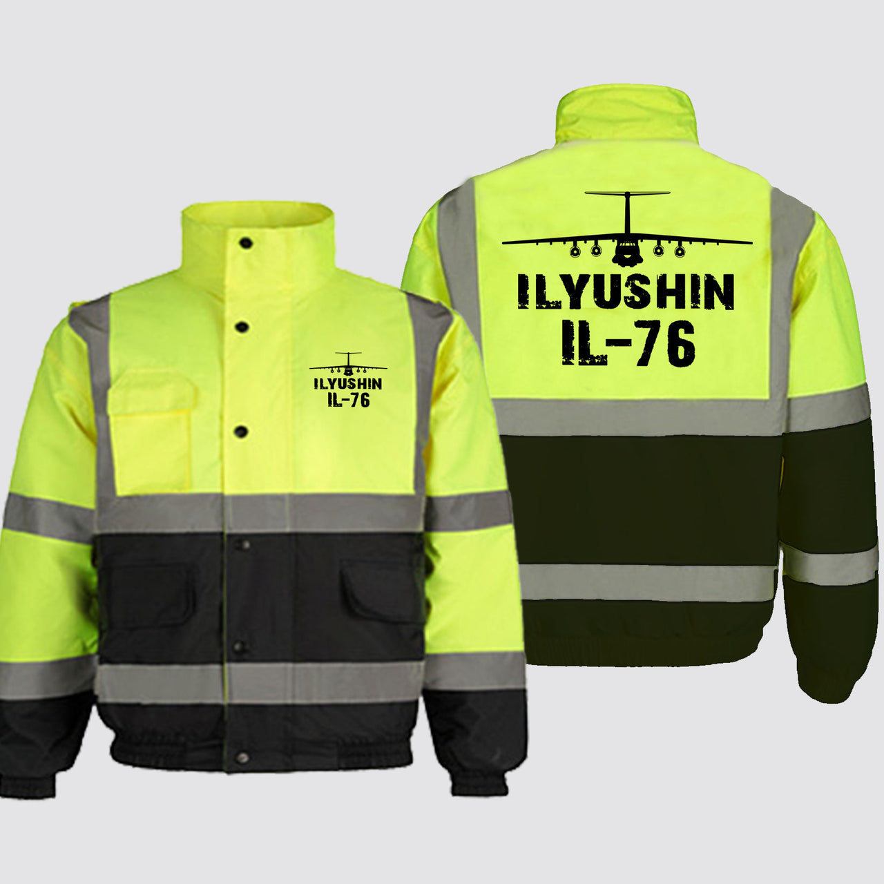 ILyushin IL-76 & Plane Designed Reflective Winter Jackets