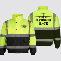 Thumbnail for ILyushin IL-76 & Plane Designed Reflective Winter Jackets