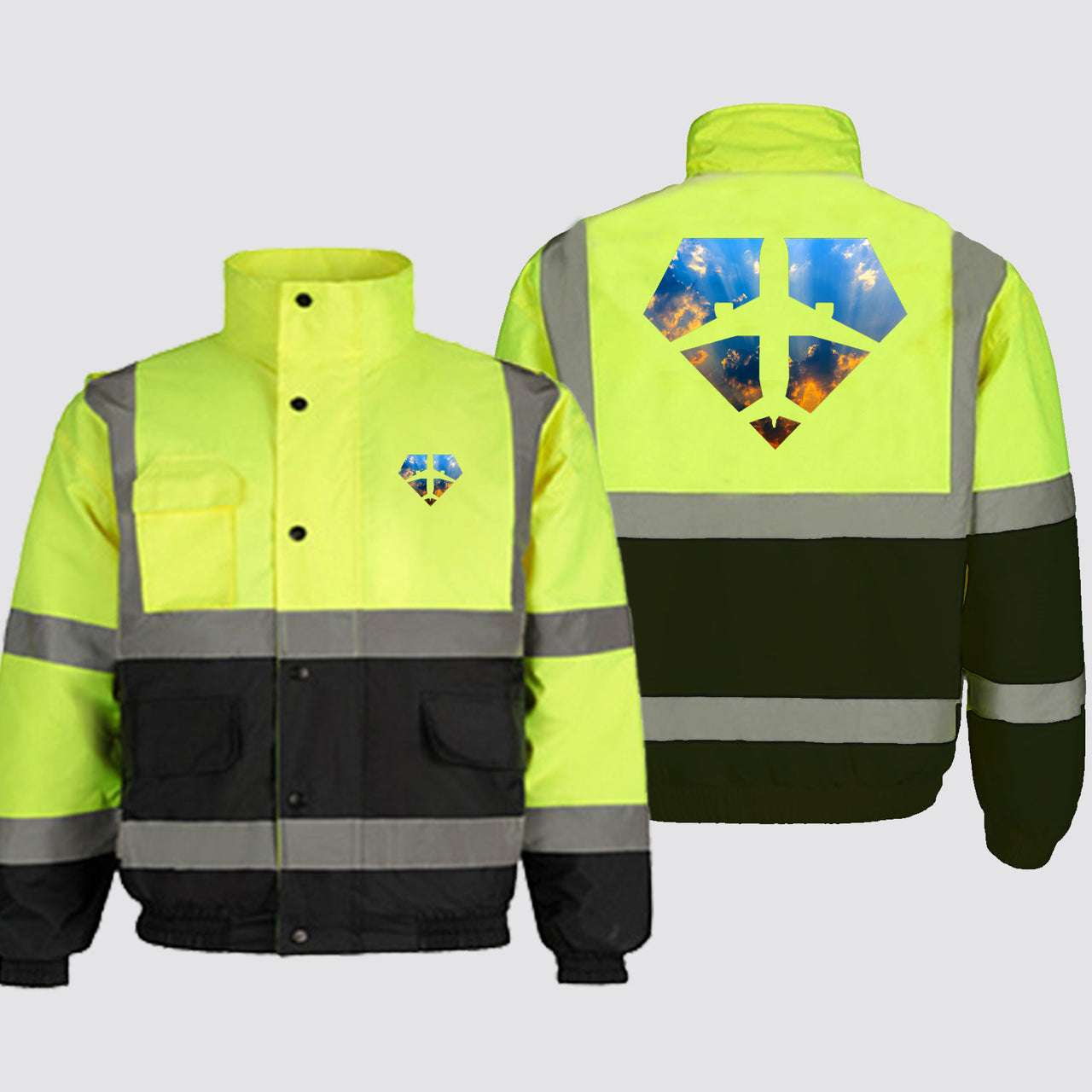 Supermen of The Skies (Sunrise) Designed Reflective Winter Jackets