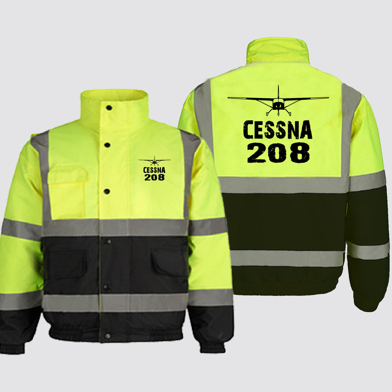 Cessna 208 & Plane Designed Reflective Winter Jackets