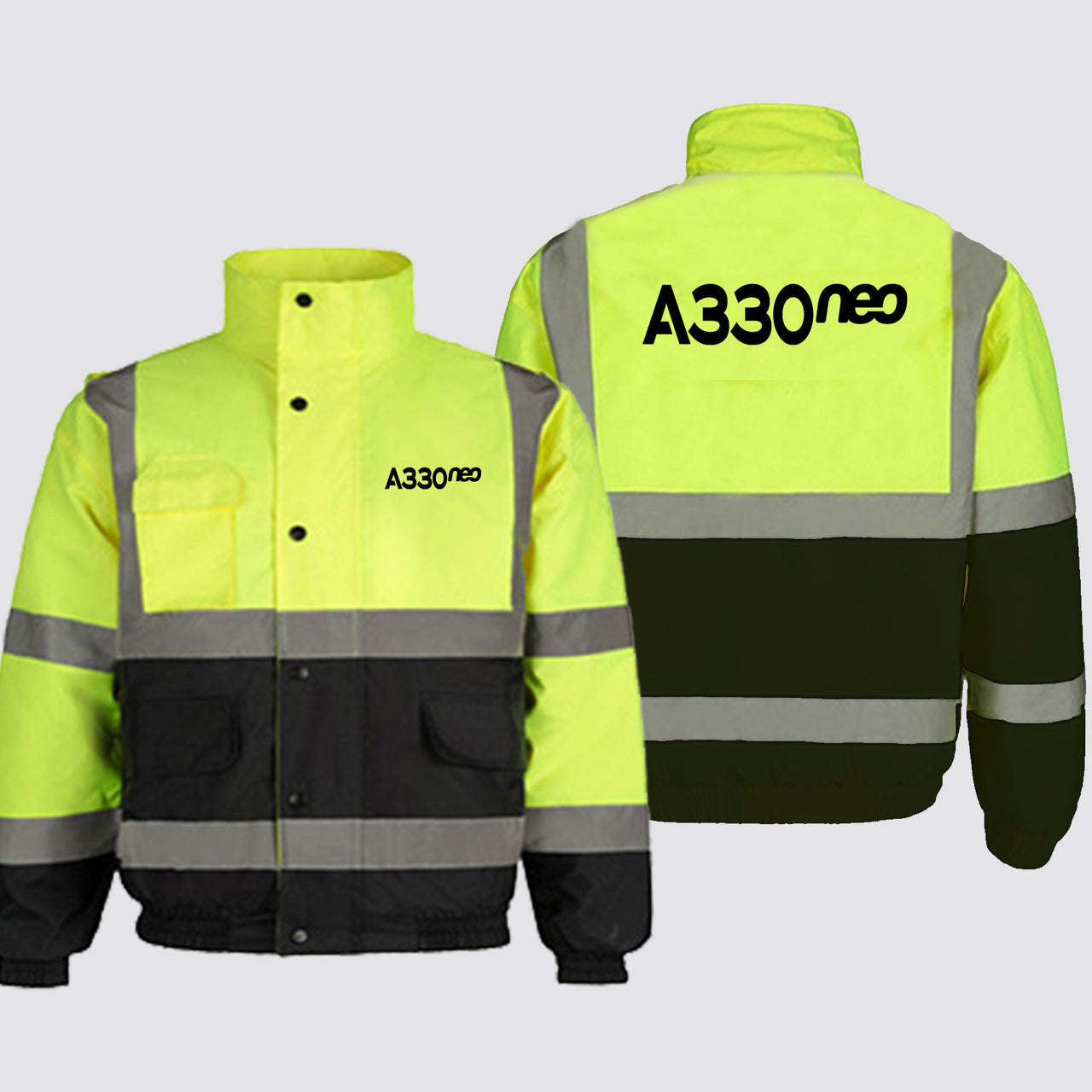 A330neo & Text Designed Reflective Winter Jackets