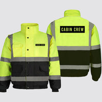 Thumbnail for Cabin Crew Text Designed Reflective Winter Jackets
