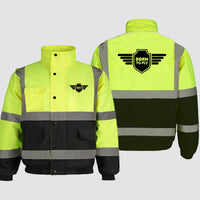 Thumbnail for Born To Fly & Badge Designed Reflective Winter Jackets