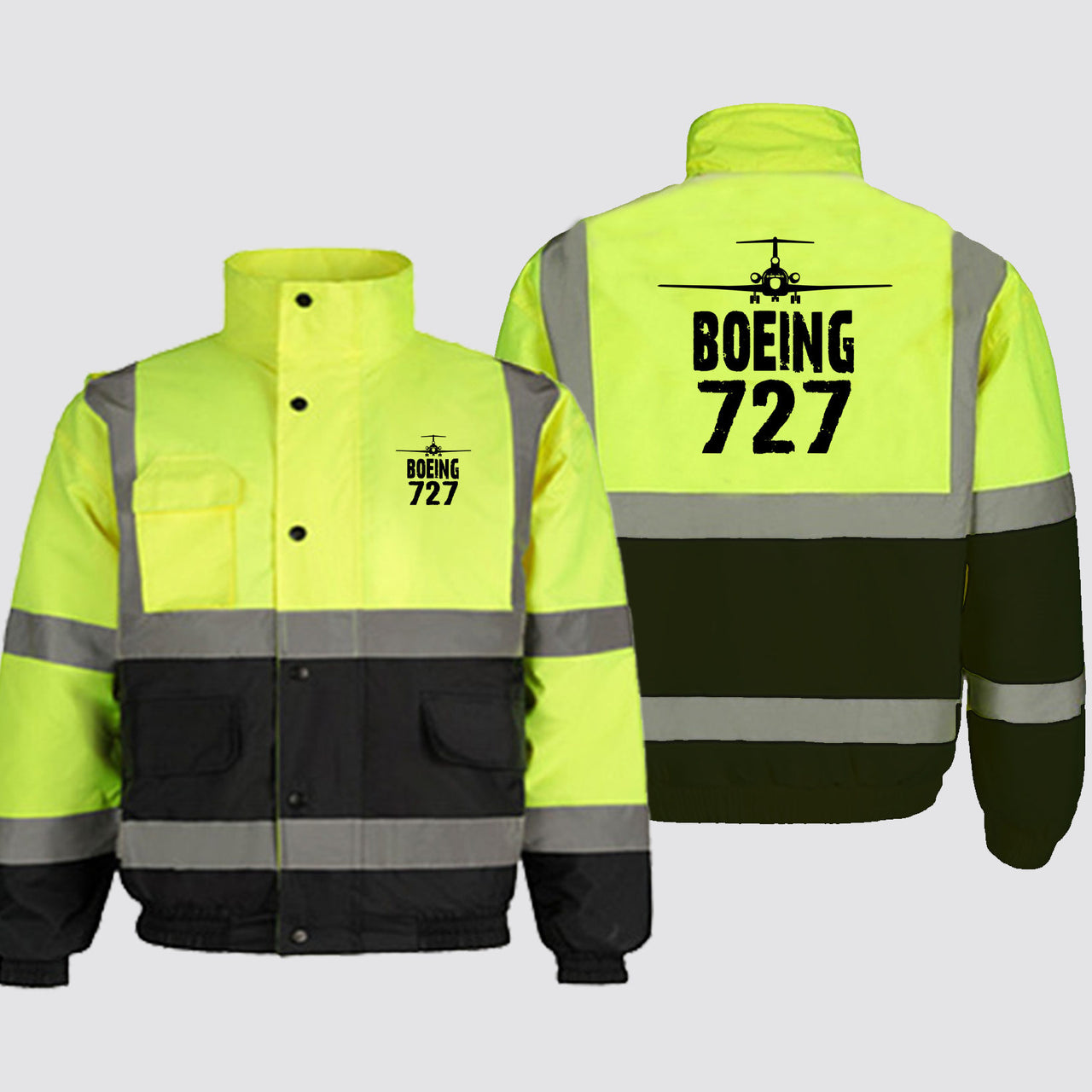Boeing 727 & Plane Designed Reflective Winter Jackets