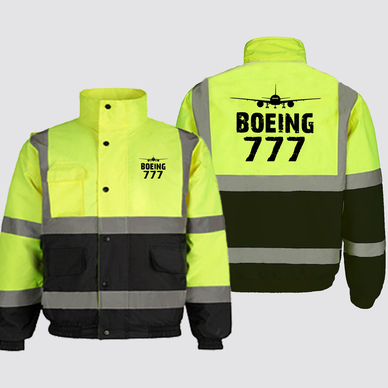 Boeing 777 & Plane Designed Reflective Winter Jackets