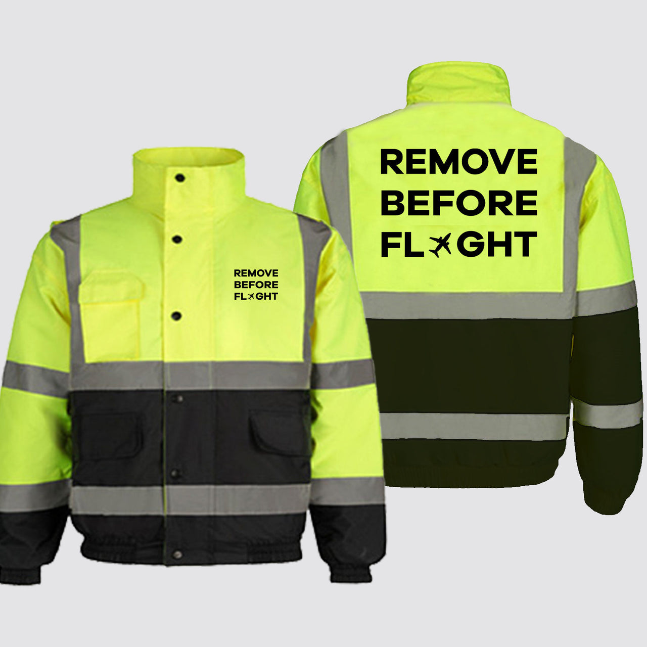 Remove Before Flight Designed Reflective Winter Jackets