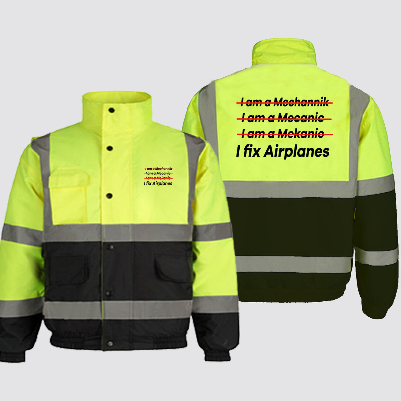 I Fix Airplanes Designed Reflective Winter Jackets