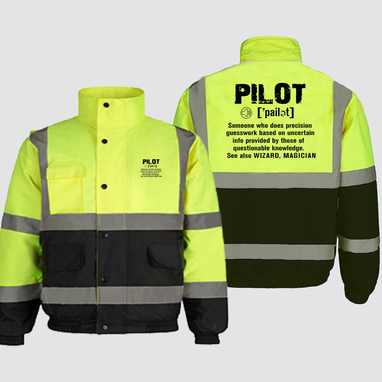 Pilot [Noun] Designed Reflective Winter Jackets