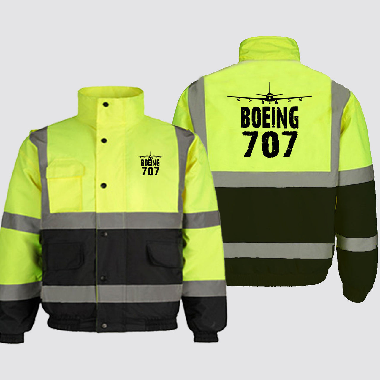 Boeing 707 & Plane Designed Reflective Winter Jackets