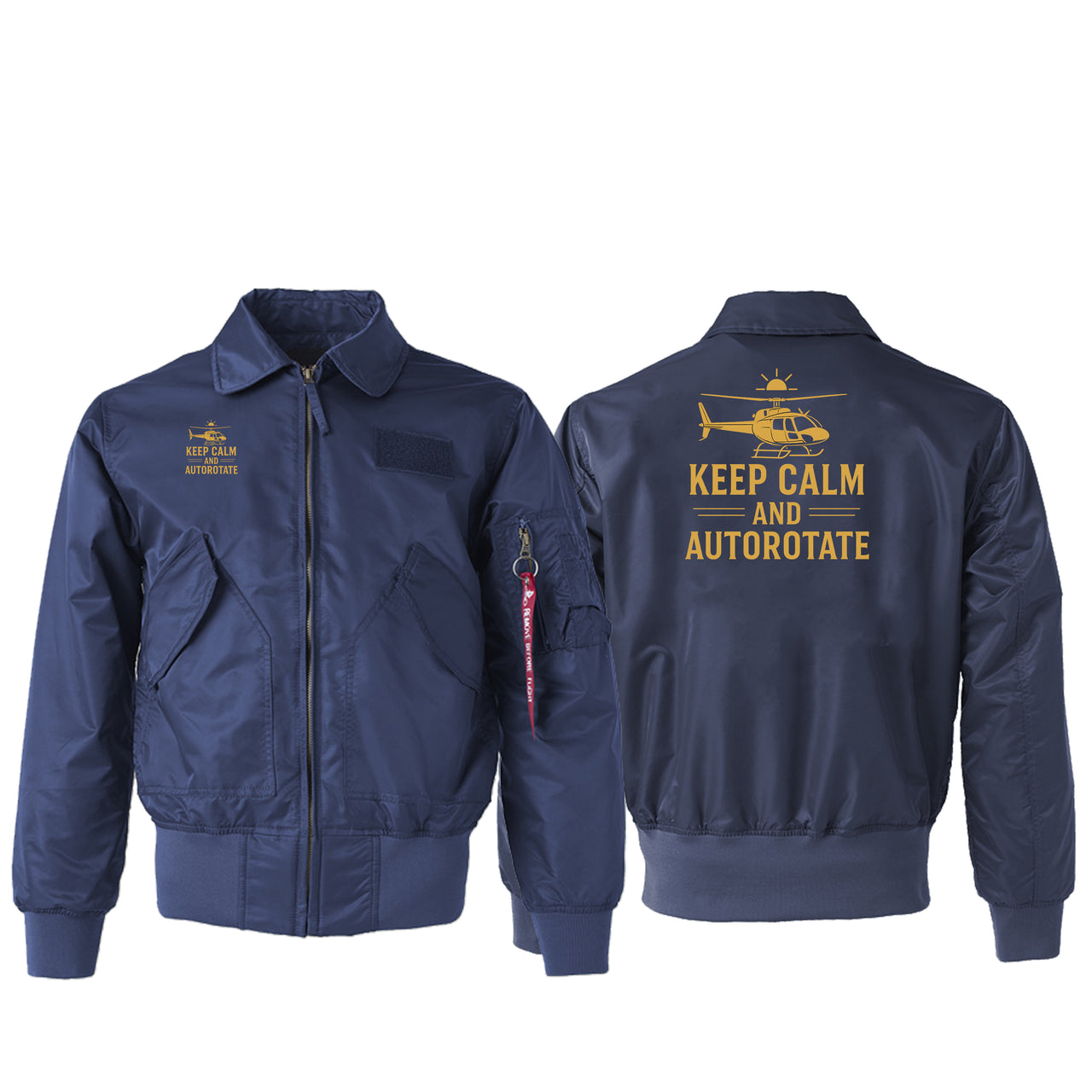 Keep Calm and Autorotate Designed Embroidered Patch Attachable Jackets