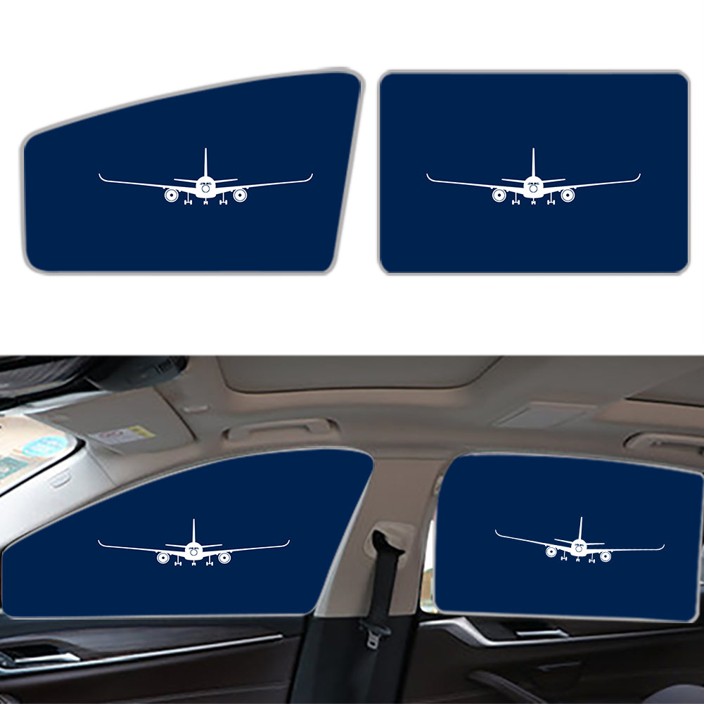 Airbus A350 Silhouette Designed Car Sun Shade (Side window)
