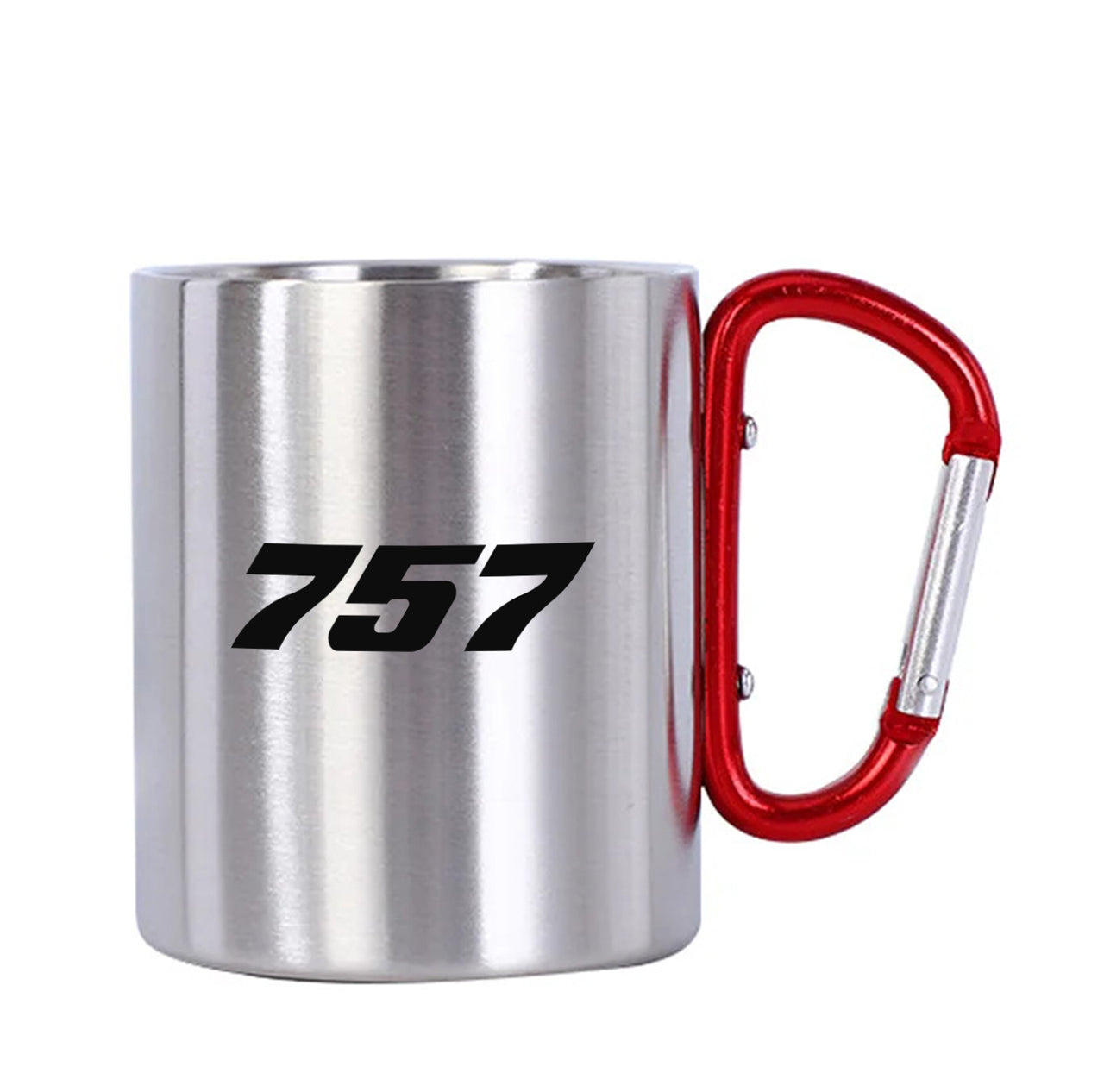 757 Flat Text Designed Stainless Steel Outdoors Mugs