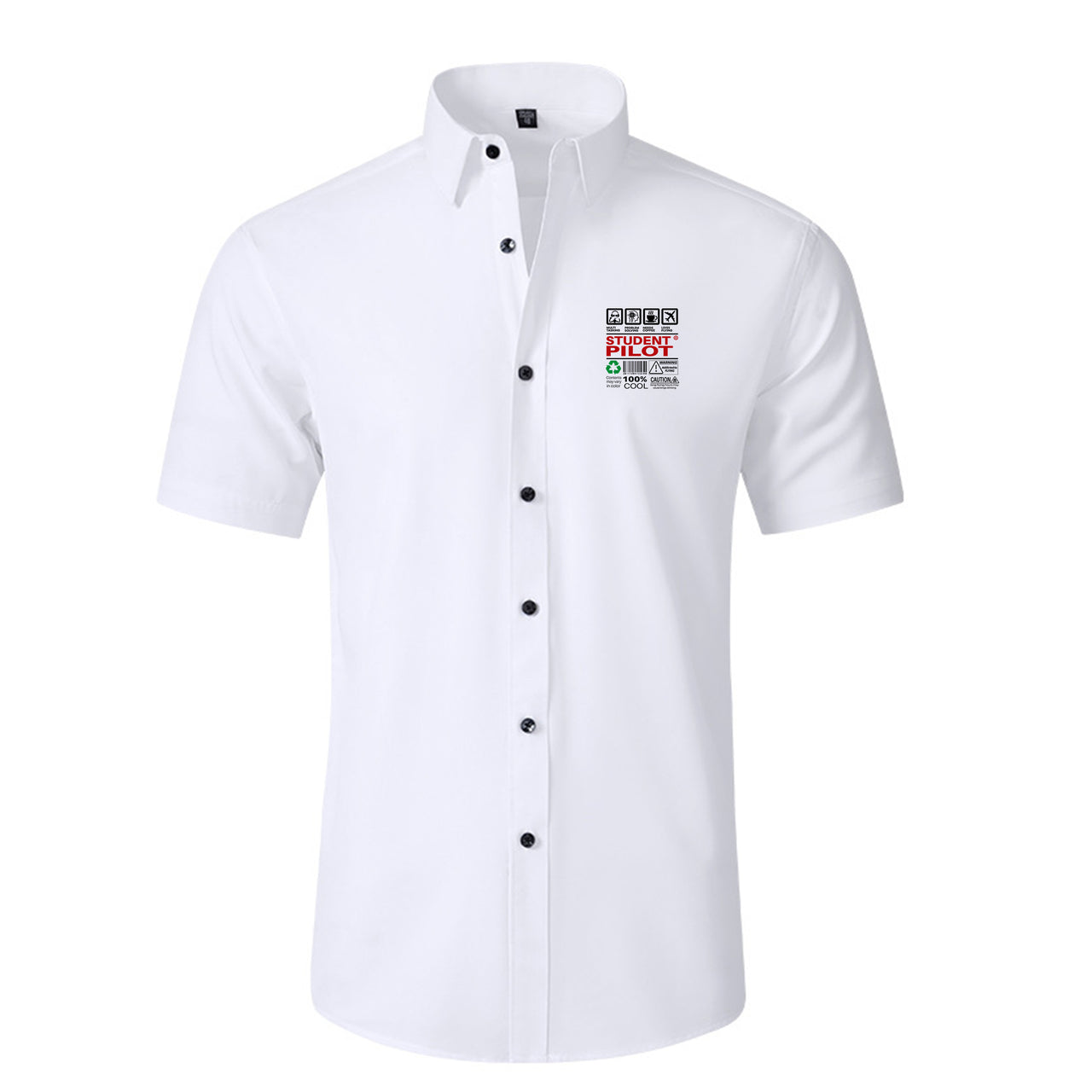 Student Pilot Label Designed Short Sleeve Shirts