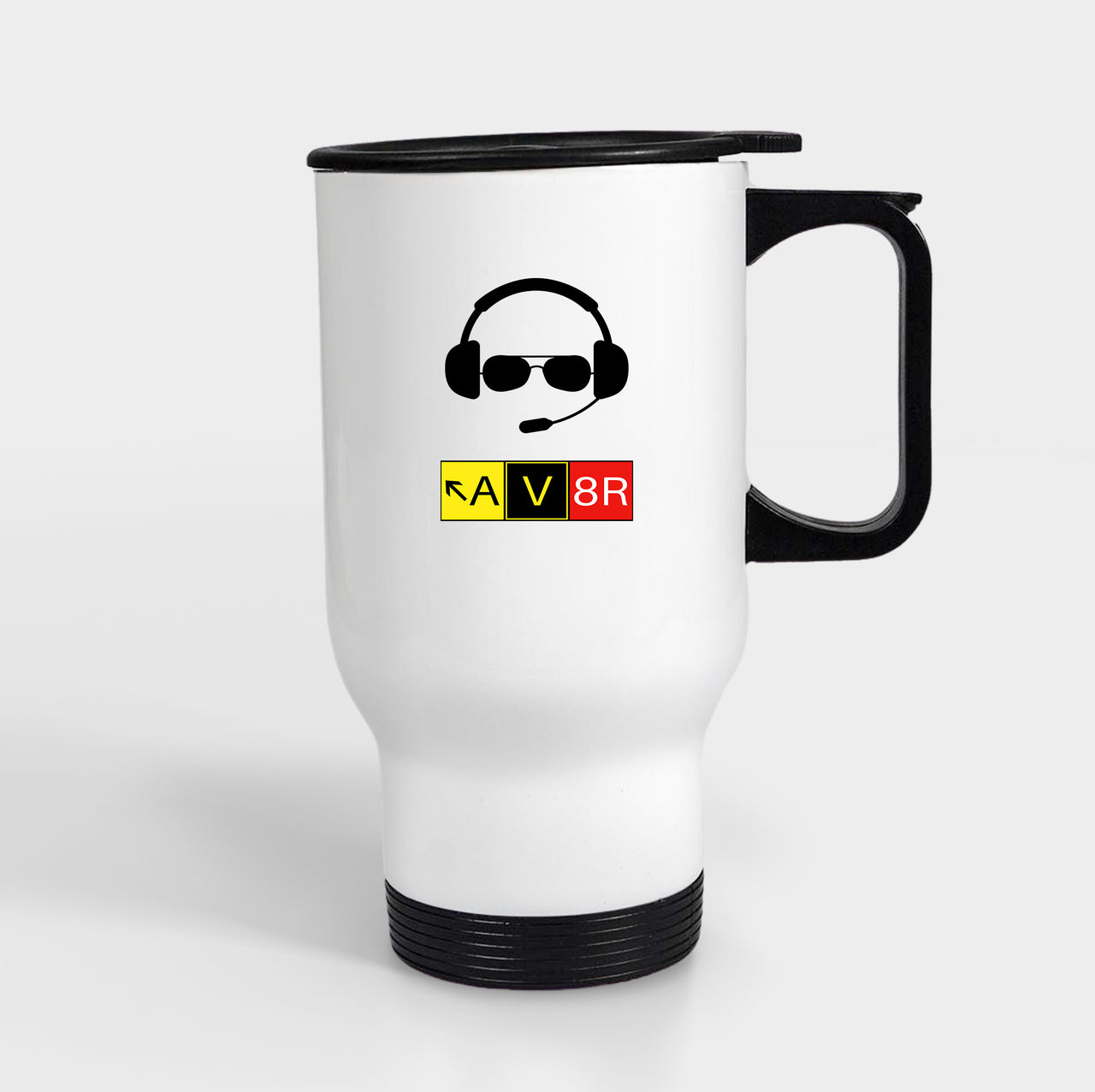 AV8R 2 Designed Travel Mugs (With Holder)