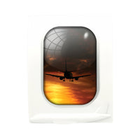 Thumbnail for Beautiful Aircraft Landing at Sunset Designed Airplane Window Photo Frame