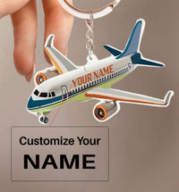 Thumbnail for Personalized Airplane (4) Ornaments Acrylic Key Chains