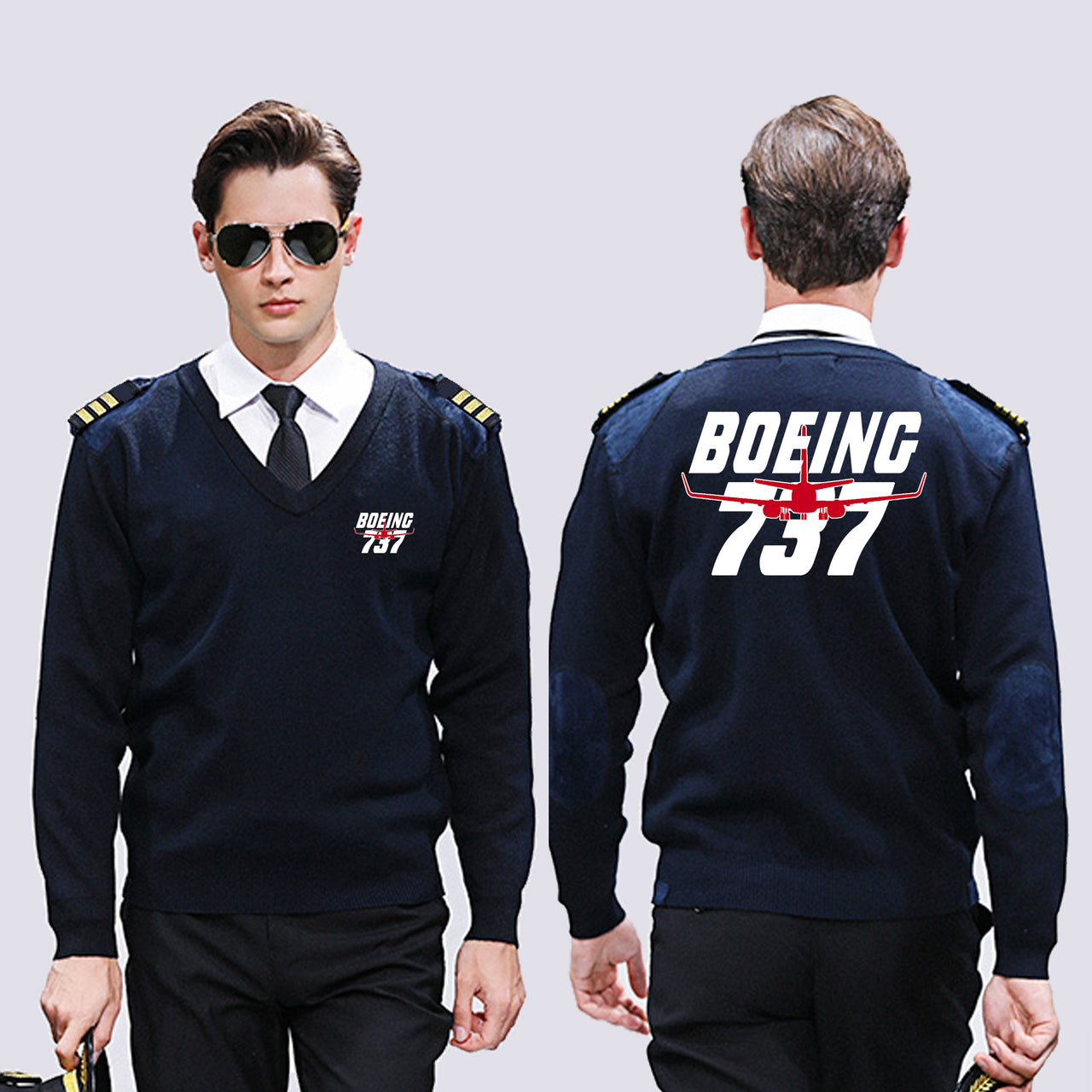 Amazing Boeing 737 Designed Wool Pilot Sweaters