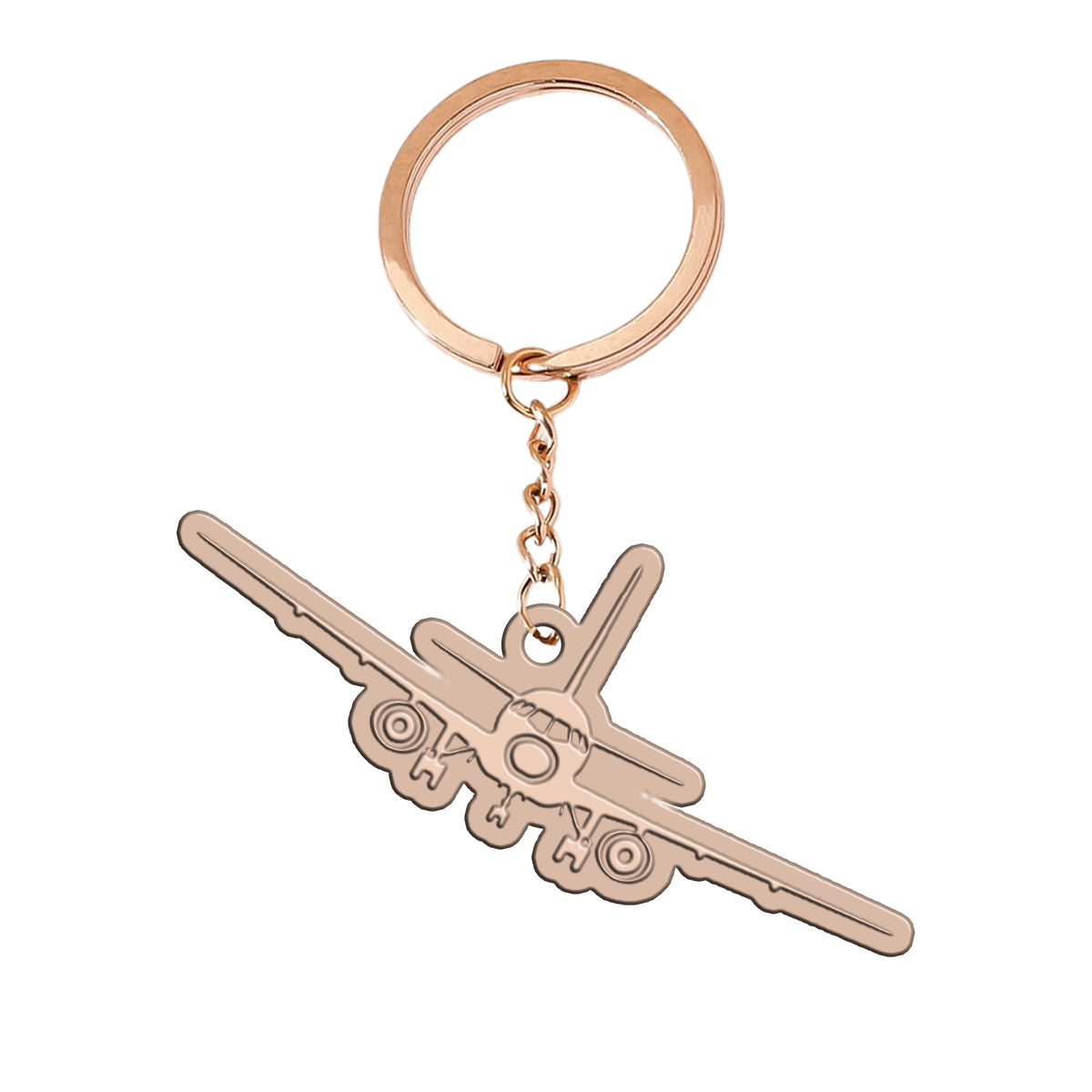Sukhoi Superjet 100 Silhouette Designed Hollow Key Chains
