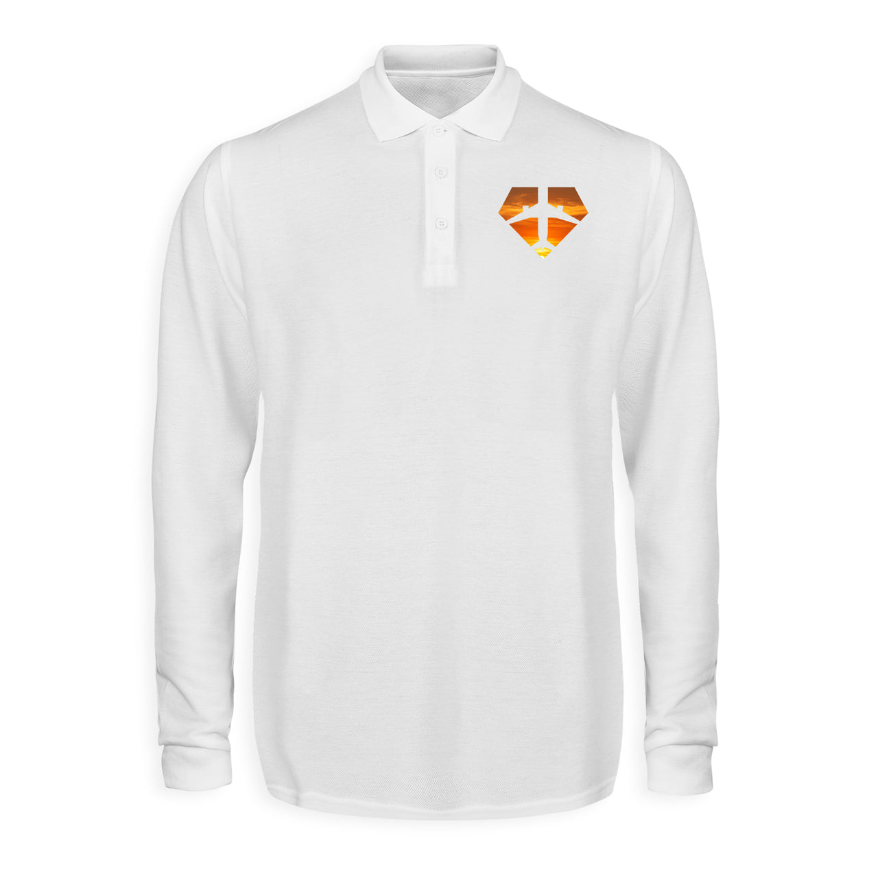 Supermen of The Skies (Sunset) Designed Long Sleeve Polo T-Shirts