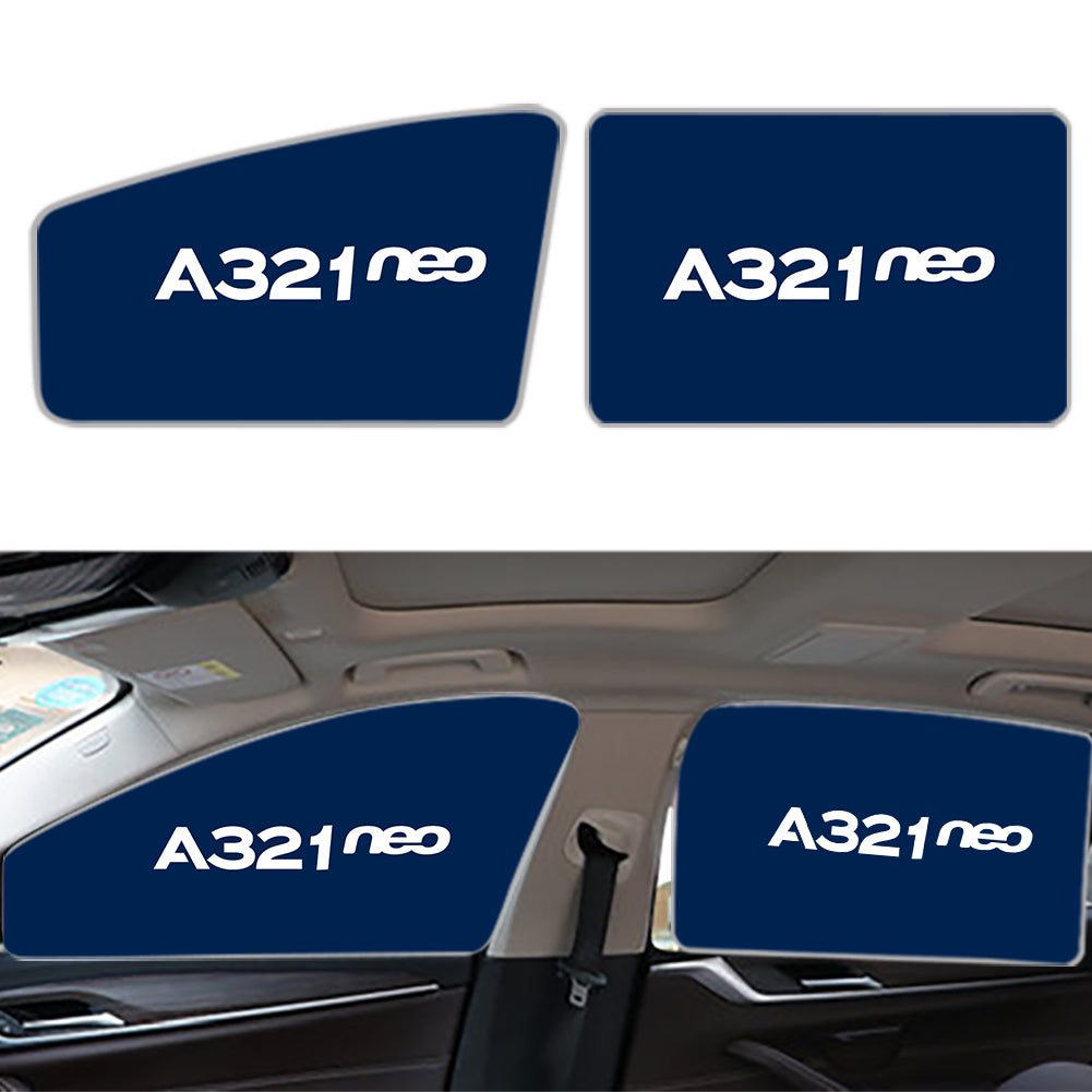 A321neo & Text Designed Car Sun Shade (Side window)