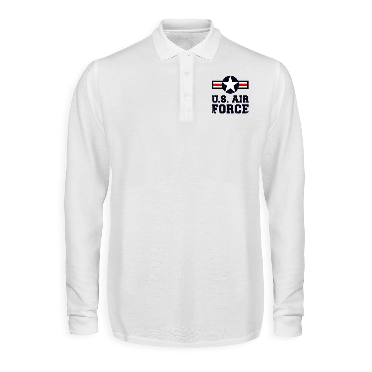US Air Force Designed Long Sleeve Polo T-Shirts