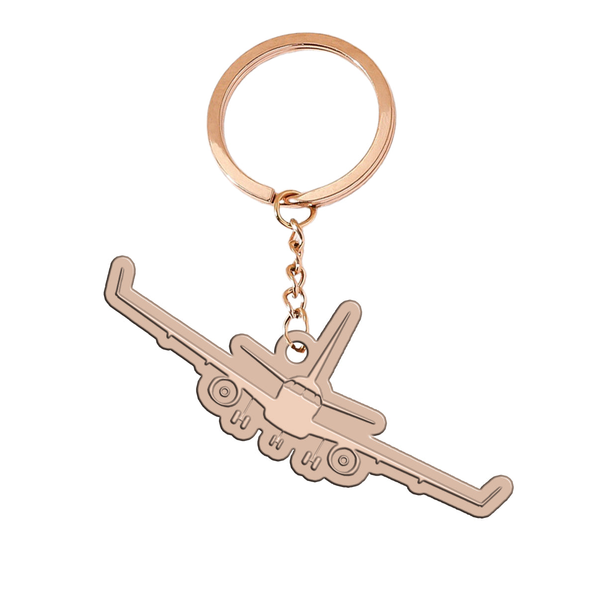 Embraer E-190 Silhouette Plane Designed Hollow Key Chains