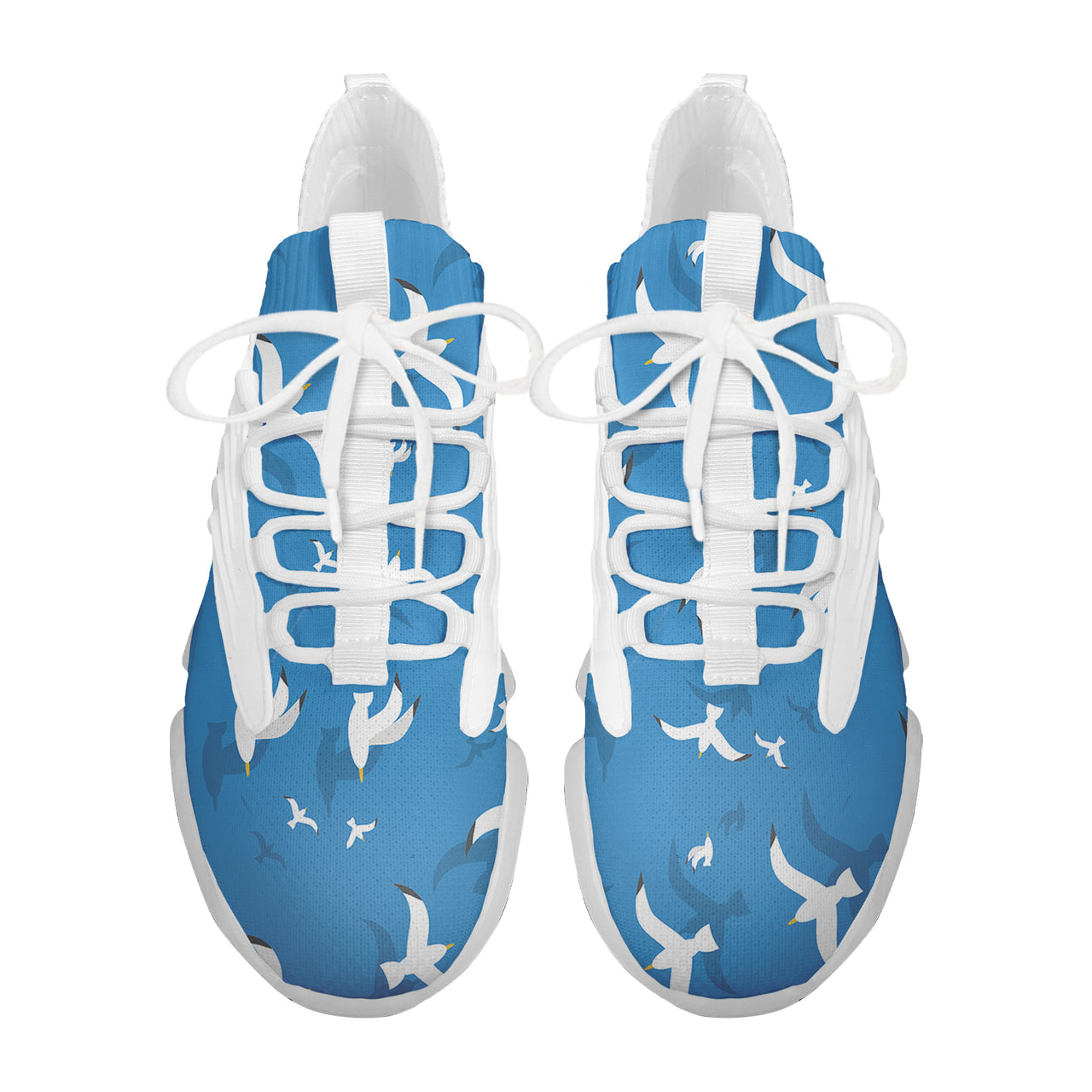 Seamless Seagulls Designed Fashion Running Shoes