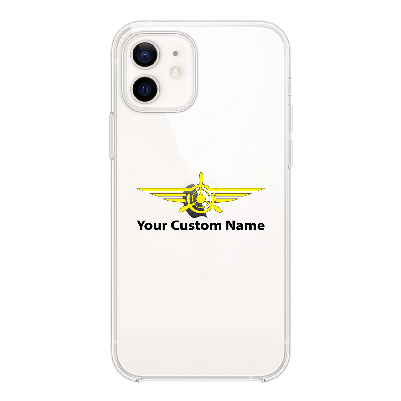 Custom & Name (3) Badge Designed Transparent Silicone iPhone Cases