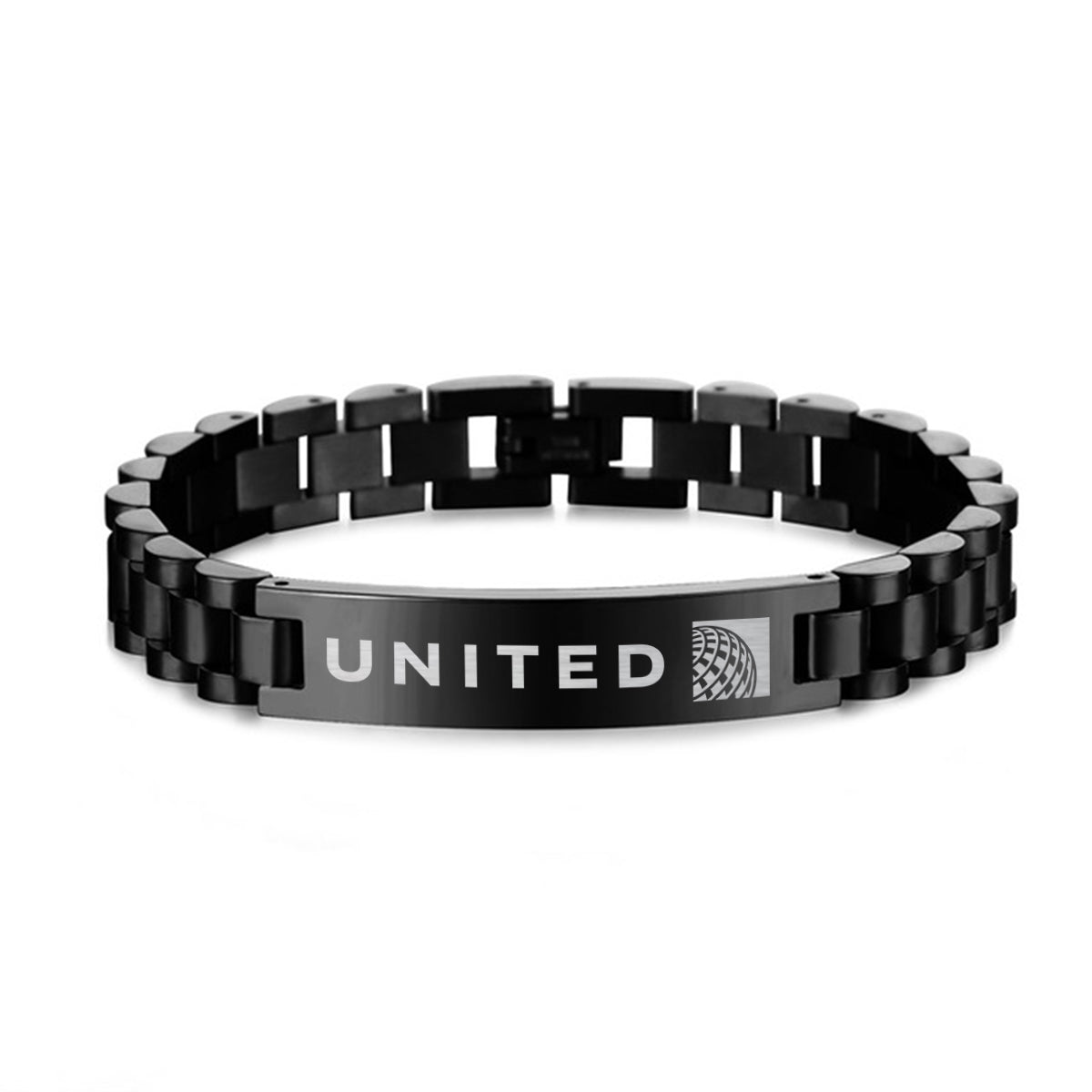 United Airlines Designed Stainless Steel Chain Bracelets