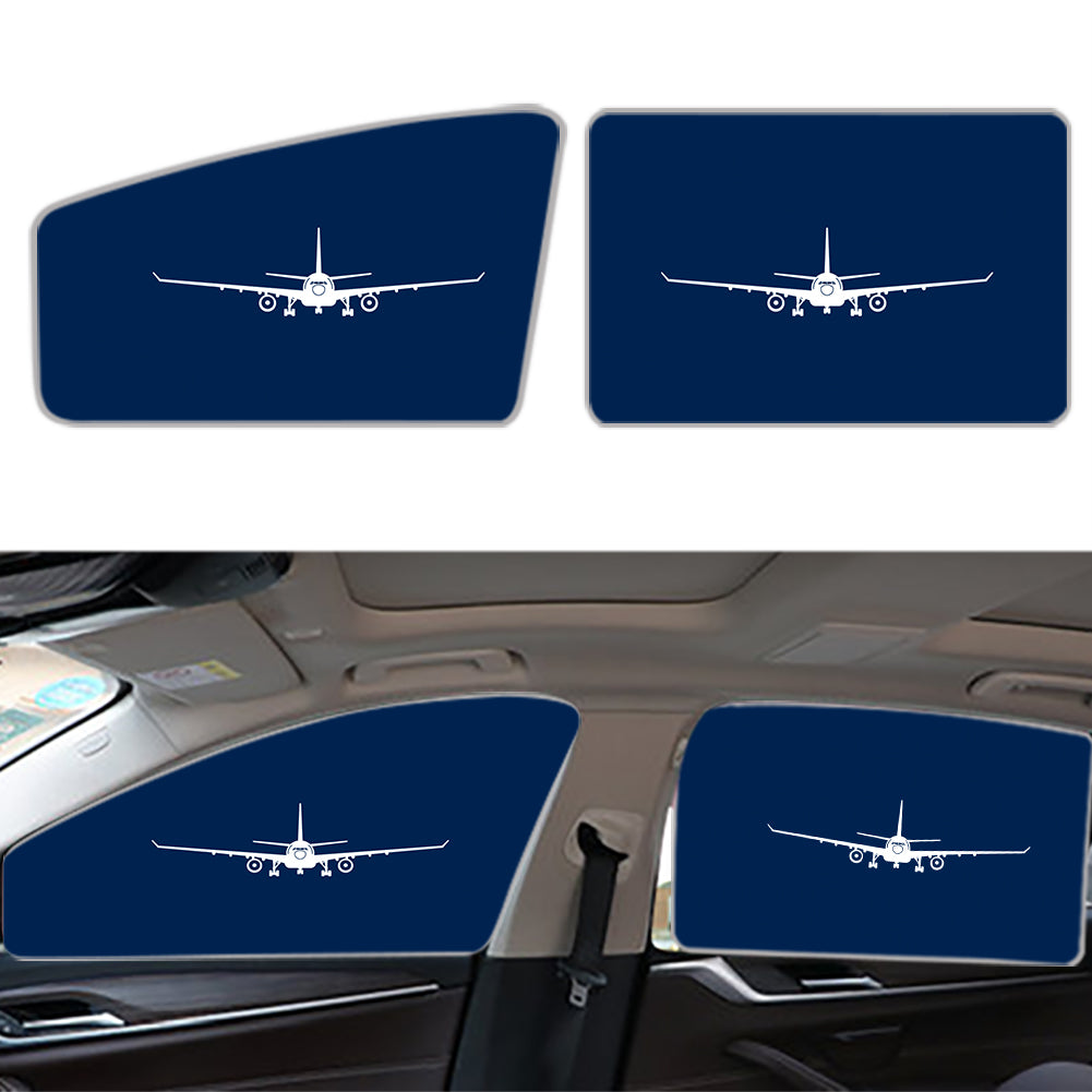 Airbus A330 Silhouette Designed Car Sun Shade (Side window)