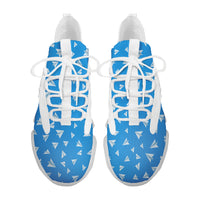 Thumbnail for Paper Airplanes (Blue) Designed Fashion Running Shoes