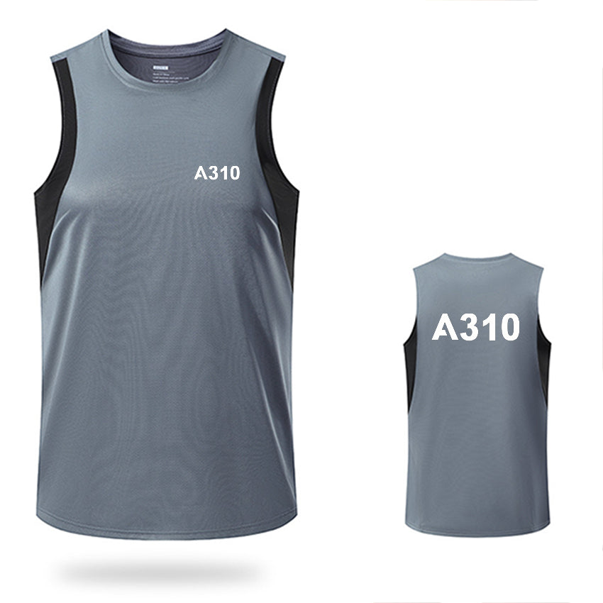 A310 Flat Text Designed Sleveless Quick Dry Sports Tank Tops